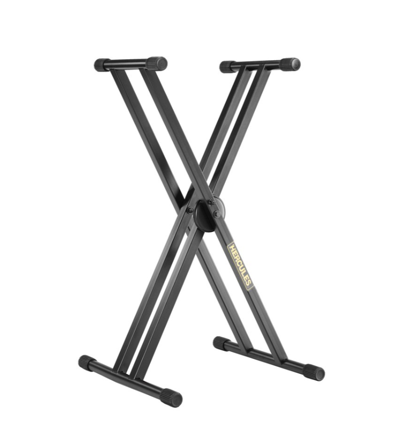 HER-KS120B PEDESTAL DOBLE PARA TECLADO (220 LBS) - Imagen 1