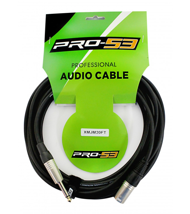 P53-XMJM20FT CABLE PARA MICROFONO CANON MACHO A 1/4 MACHO 20FT - Imagen 1