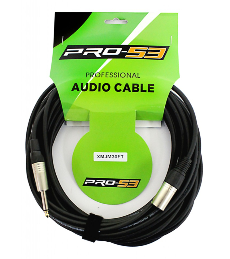 P53-XMJM30FT CABLE PARA MICROFONO CANON MACHO A 1/4 MACHO 30FT - Imagen 1